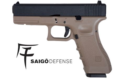 Glock Saigo Kjw Gas Blowback Metal Slide Tan Saigo Defense