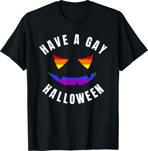 Lustiges Have A Gay Halloween Lgbt Regenbogen Pride Kost M T Shirt Amazon De Fashion