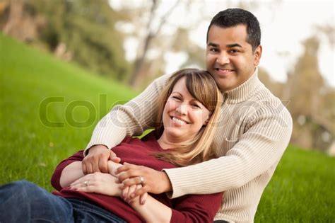 Attractive Mixed Race Couple Portrait ... | Stock image | Colourbox