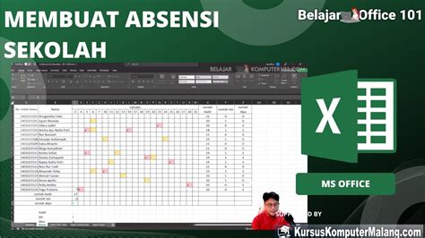 Membuat Absensi Di Excel Untuk Sekolah Microsoft Excel Membuat Absen Sekolah Youtube