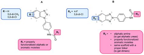 General Structures Of Our Benzotriazole Based Antiviral Compounds