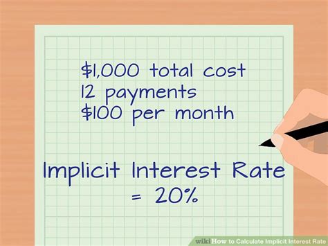 3 Ways To Calculate Implicit Interest Rate Wikihow