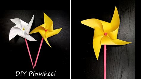 How To Make A Paper Pinwheel Paper Windmill Tutorial Spinning Paper