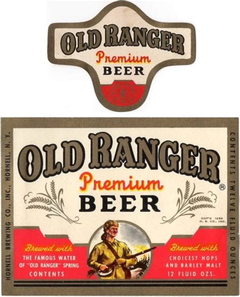 Item Old Ranger Premium Beer Label Ny