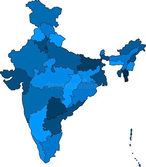 India Outline Map Vector Illustration Stock Vector Illustration Of