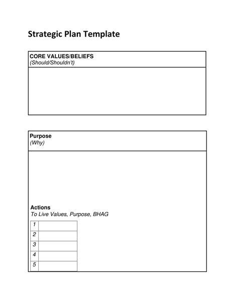 Free Printable Strategic Plan Templates Word Pdf Excel