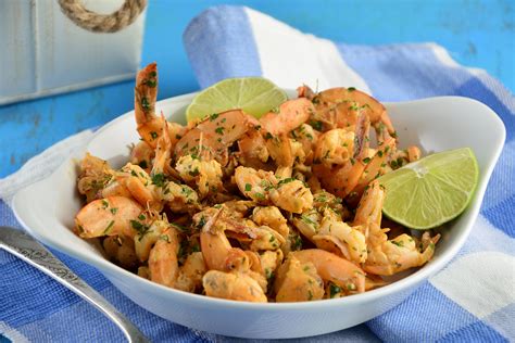 Camarones Al Mojo De Ajo Marinados En Salsa Picante