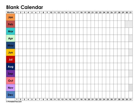 Linear Calendar Single Dorey Georgia