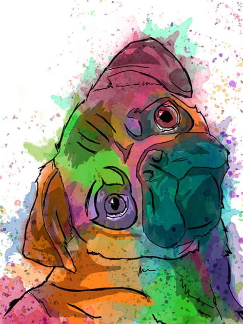 Pin De S Mah Em Art Artful Animals ️ Arte Pug Desenho De Animais