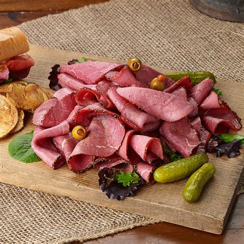 New Braunfels Smokehouse: Sliced Peppered Beef Pastrami