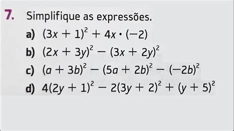 Simplifique As Expressões A Seguir RETOEDU