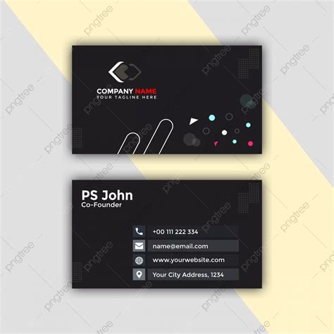 Black Business Card Template Template Download on Pngtree