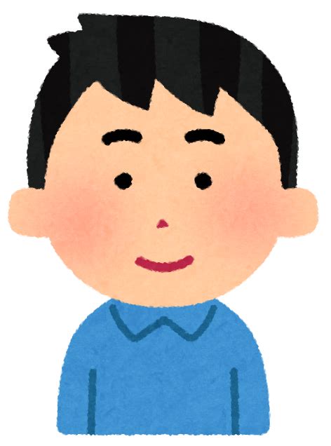 無料イラスト かわいいフリー素材集 笑う男性のイラスト（5段階）