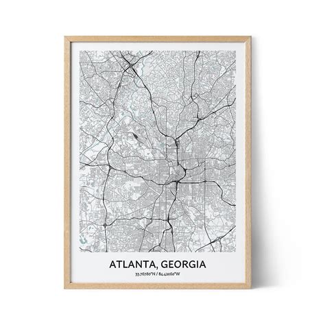 Atlanta Map Poster - Your City Map Art - Positive Prints