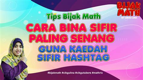 Cara Bina Sifir Paling Senang Guna Kaedah Sifir Hashtag YouTube