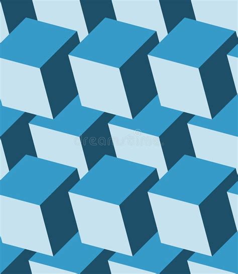 Seamless Blue Cubes Pattern Stock Illustrations 2 371 Seamless Blue