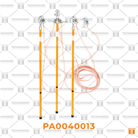 Temporary Grounding Set Three Phase With Insulating Hot Sticks Tecmarques EN