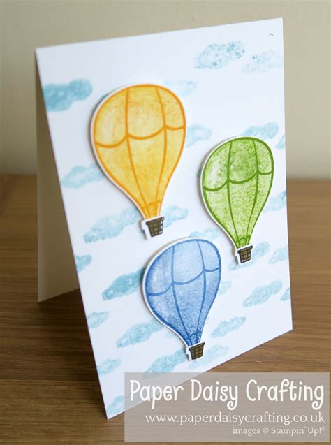 Paper Daisy Crafting Hot Air Balloon Card With Video Tutorial