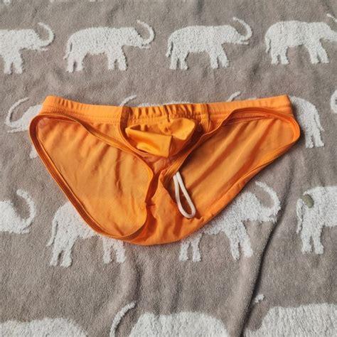 N N Bodywear Vintage Mesh Swim Bikini Briefs Medium Orange Ebay