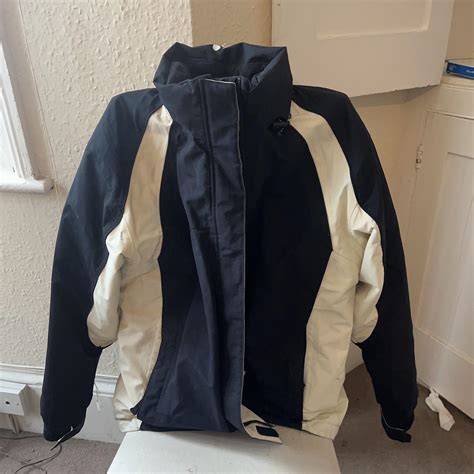 alpine pro swiss black  white ski jacket depop