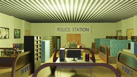 3D model Police Station Interior VR / AR / low-poly | CGTrader