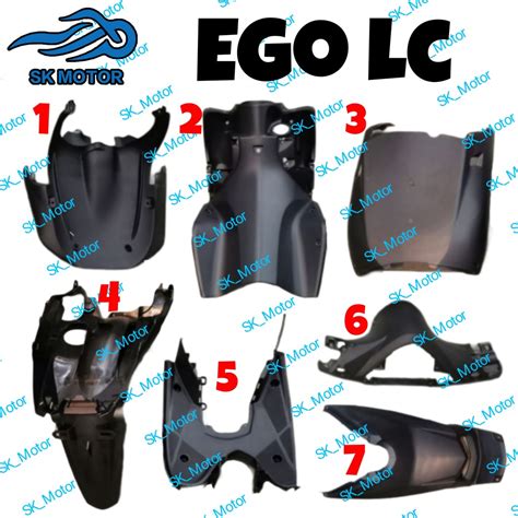 Yamaha Ego Lc Original Inner Cover Full Set Kaver Hitam Meter Tengah