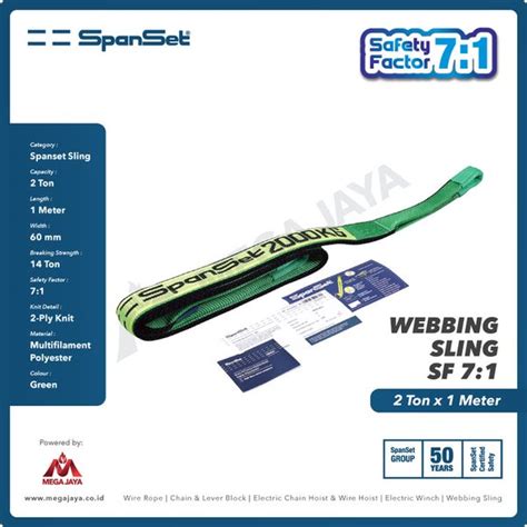 Jual Webbing Sling Belt Tali Angkat Ton X Meter Spanset Di Lapak