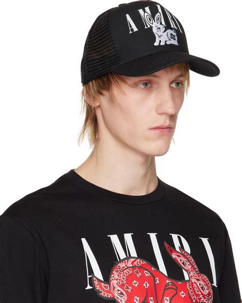 Черная кепка Bandana Rabbit Trucker AMIRI – купить с доставкой из-за ...