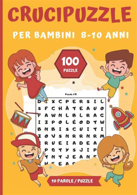 Crucipuzzle Per Bambini Anni Libro Di Giochi Per Ragazzo Ragazza