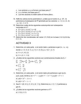 Taller De Algebra Lineal Final Pdf