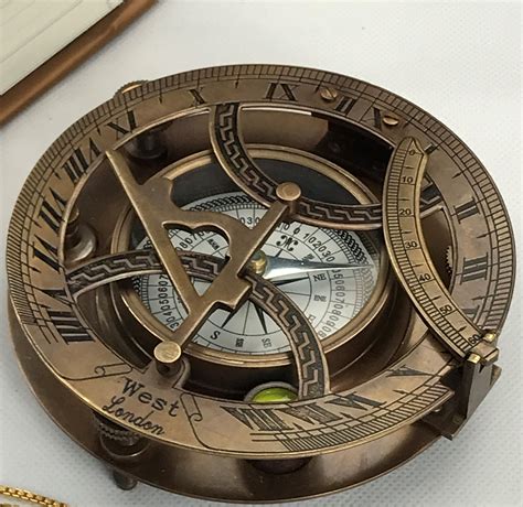 Adventurers Fully Functional Sundial And Compass Compass Accessories Compass Watches For Men