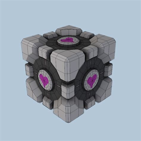 Weighted Companion Cube 3d Model