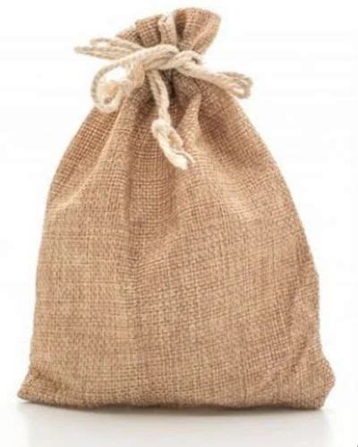 Natural Jute Pouch Bags With String Capacity Depends On Size At Rs 20