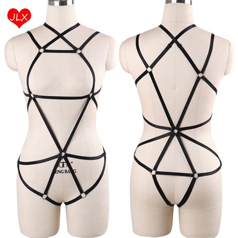 Sexy Body Suit Elastic Body Harness Cage Bra Lingerie Bondage Harness