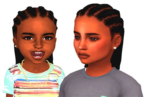 Sims Cornrows Cc Titoapparel