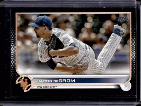 Topps Baseball Jacob Degrom Noir Parall Le Mets De New York