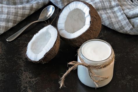 Probióticos de yogur de coco alimentos fermentados yogurt vegano