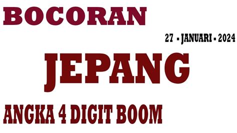 Prediksi Jepang Hari Ini Januari Bocoran Togel Jepang Hari