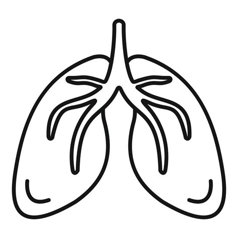 Lungs Icon Outline Style 14473728 Vector Art At Vecteezy