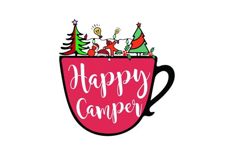 Happy Camper Christmas Sublimation Graphic By Riya Design Shop