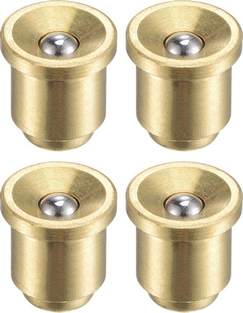 Sourcing Map Laiton Bouton Poussoir Bride Graisse Huile Coupe 8mm Bille