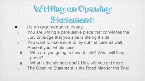 Mock Trial Opening Statement Example | Sparkhouse