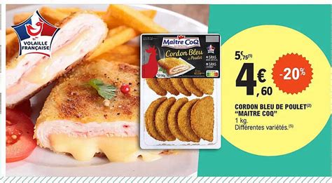 Promo Cordon Bleu De Poulet Ma Tre Coq Chez E Leclerc Icatalogue Fr