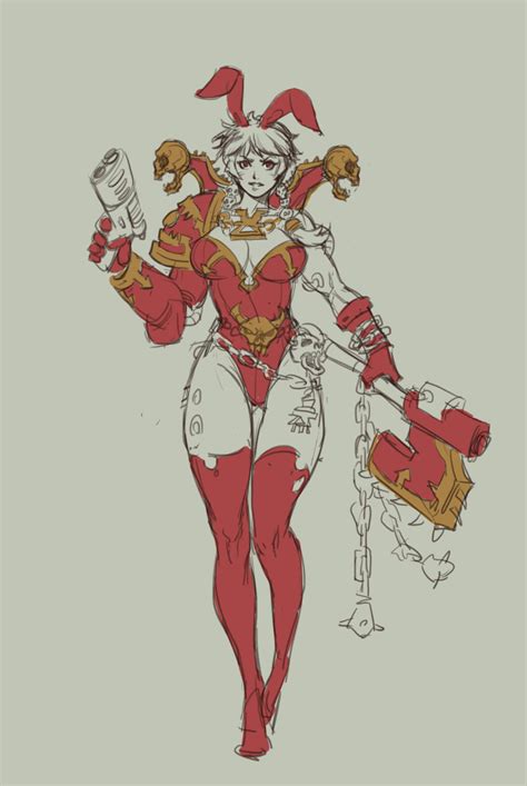 Hentai Busty Armor Axe Big Breasts Bodysuit Bolter W40k Chains Chaos Space Marine Hentai Busty