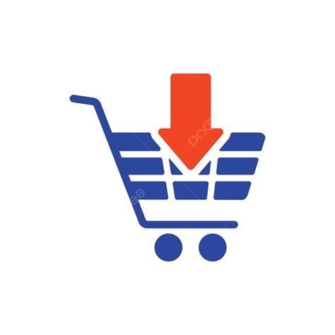 Icon Of An Arrow Vector Indicating A Shopping Cart Vector, Vector, E ...