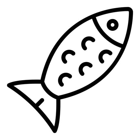 Cat fish food icon, outline style 15891826 Vector Art at Vecteezy