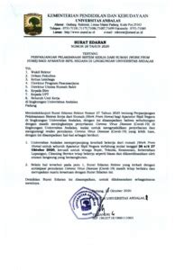 Surat Edaran Nomor Tahun Tentang Perpanjangan Sistem Wfh Bagi