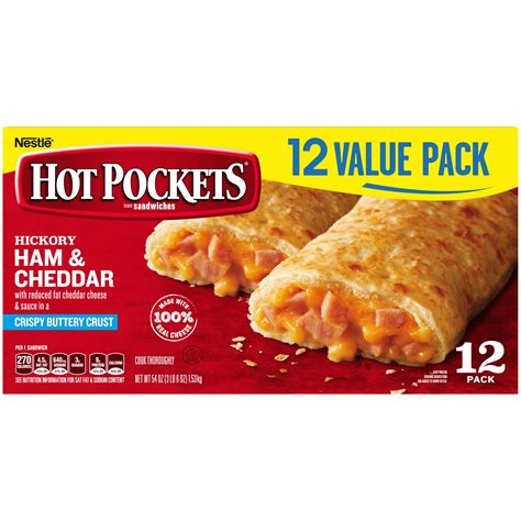 HOT POCKETS Hickory Ham Cheddar Frozen Sandwiches Walmart Walmart