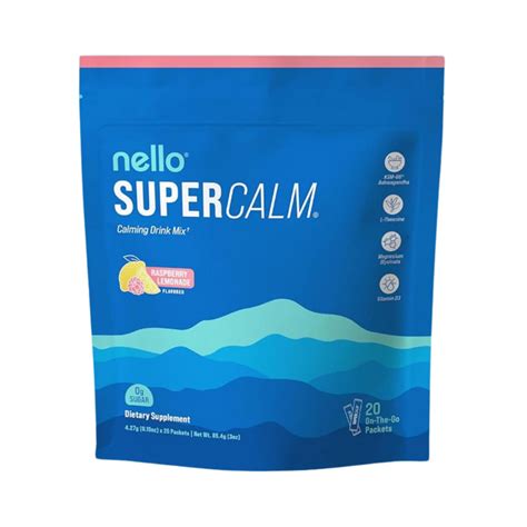 Nello Supercalm Raspberry Lemonade Flavored Calming Drink Mix Dietary Arenadeph
