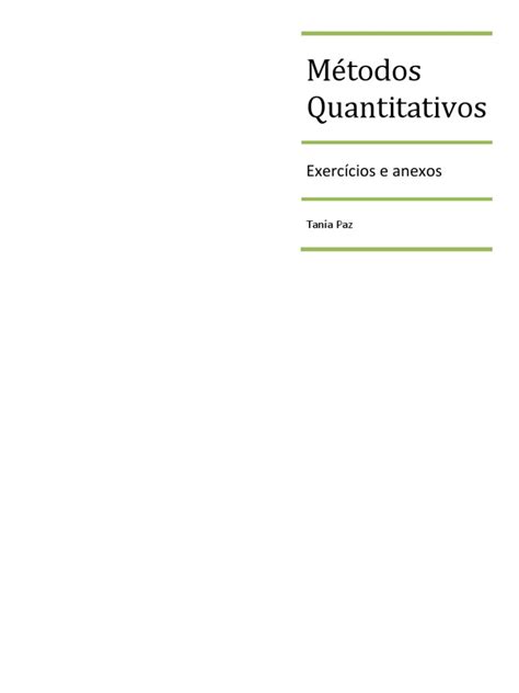 Pdf Exerc Cios De M Todos Quantitativos Dokumen Tips